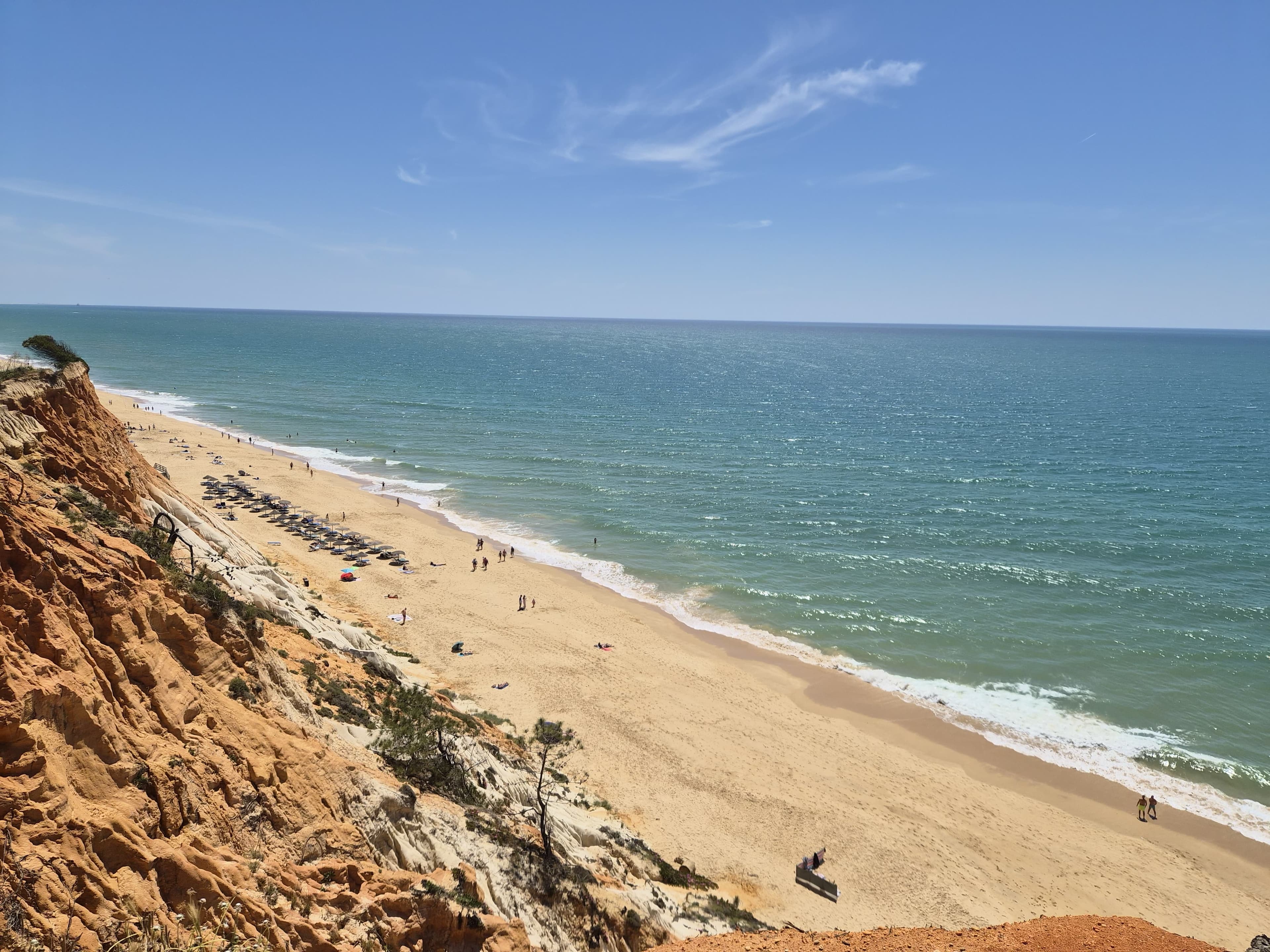Praia da Falésia long sandy beach